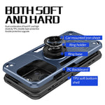 For Xiaomi Redmi 15C 4G (Global) (171mm) / Poco C85 4G (171mm) Case with Ring Holder Kickstand PC + TPU Anti-Fall Phone Cover
