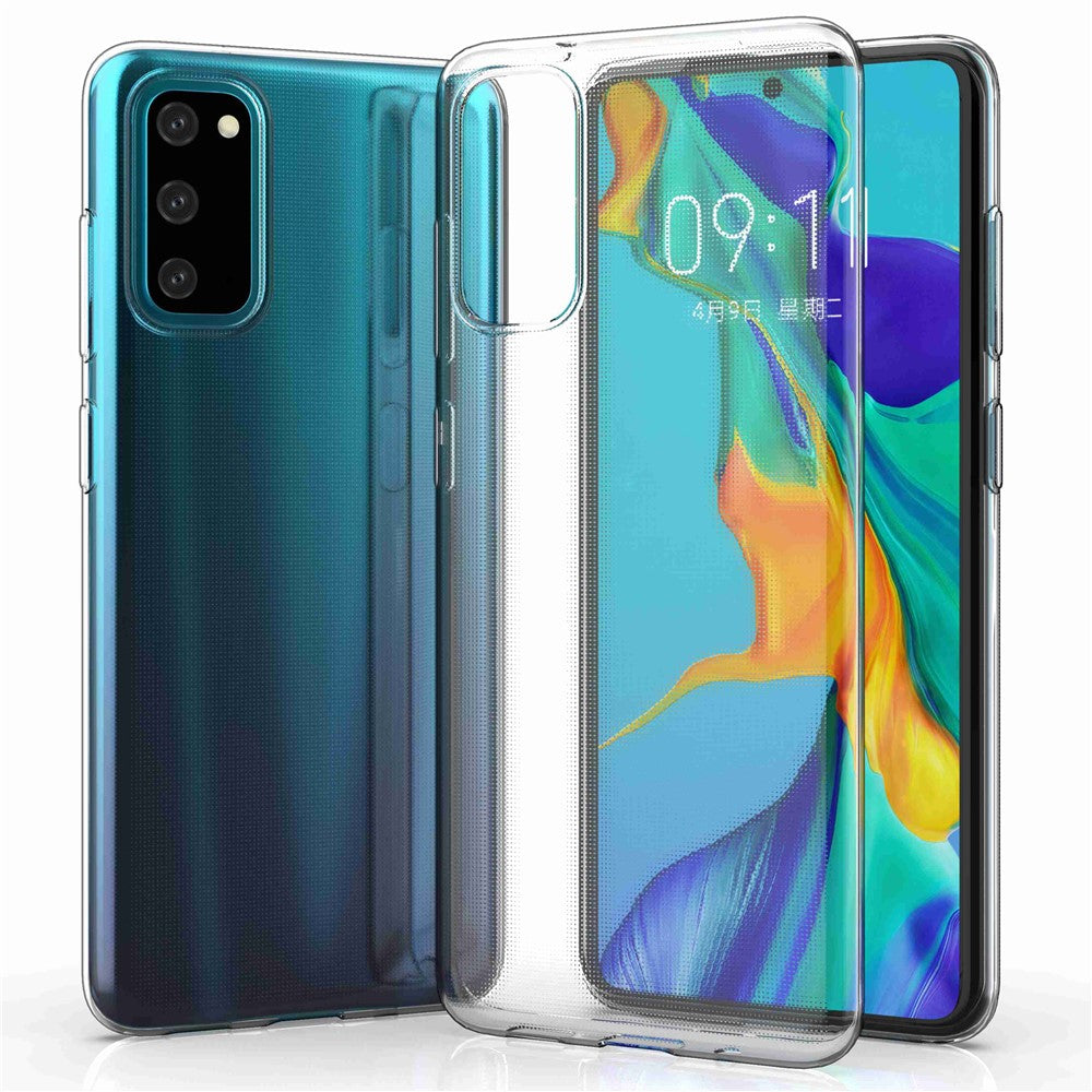 Samsung Galaxy S20 5G / 4G mobilmobilskal HD genomskinligt mjukt TPU-mobilskal supertunt anti-fingeravtrycksskyddande bakstycke