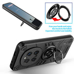 For Honor Magic7 Pro 5G Case with Ring Holder Kickstand PC + TPU Anti-Fall Phone Cover
