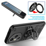 For Honor 400 Pro 5G (Global) Case with Ring Holder Kickstand PC + TPU Anti-Fall Phone Cover