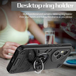 For Honor 400 Pro 5G (Global) Case with Ring Holder Kickstand PC + TPU Anti-Fall Phone Cover
