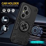 For Honor 400 Pro 5G (Global) Case with Ring Holder Kickstand PC + TPU Anti-Fall Phone Cover