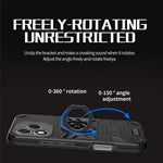 For Honor 400 Lite 5G Case with Ring Holder Kickstand PC + TPU Anti-Fall Phone Cover