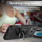 For Honor 400 Lite 5G Case with Ring Holder Kickstand PC + TPU Anti-Fall Phone Cover