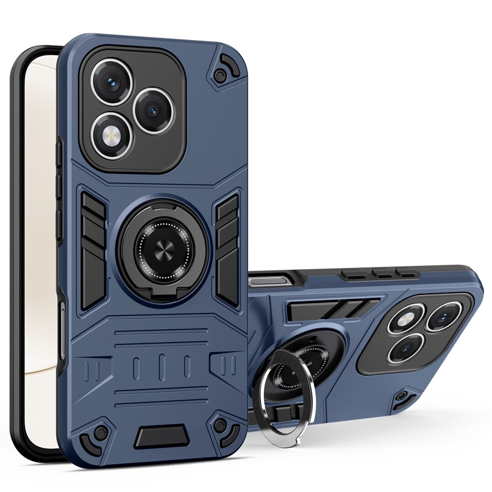 For Honor 400 Lite 5G Case with Ring Holder Kickstand PC + TPU Anti-Fall Phone Cover