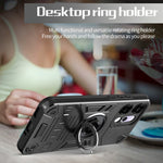 For Oppo Reno14 Pro 5G (Global) Case with Ring Holder Kickstand PC + TPU Anti-Fall Phone Cover