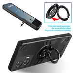 For Motorola Edge 50 Fusion 5G Case with Ring Holder Kickstand PC + TPU Anti-Fall Phone Cover