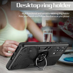 For Motorola Edge 50 Fusion 5G Case with Ring Holder Kickstand PC + TPU Anti-Fall Phone Cover
