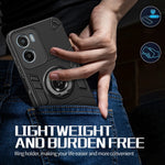 Til Motorola Moto G05 4G / E15 4G cover med ringholder kickstand PC + TPU Anti-fald telefoncover