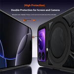 For Xiaomi 17 Pro Max Case Magnetic Kickstand Hollow Heat Dissipation Silicone + PC + Metal Bumper Phone Cover