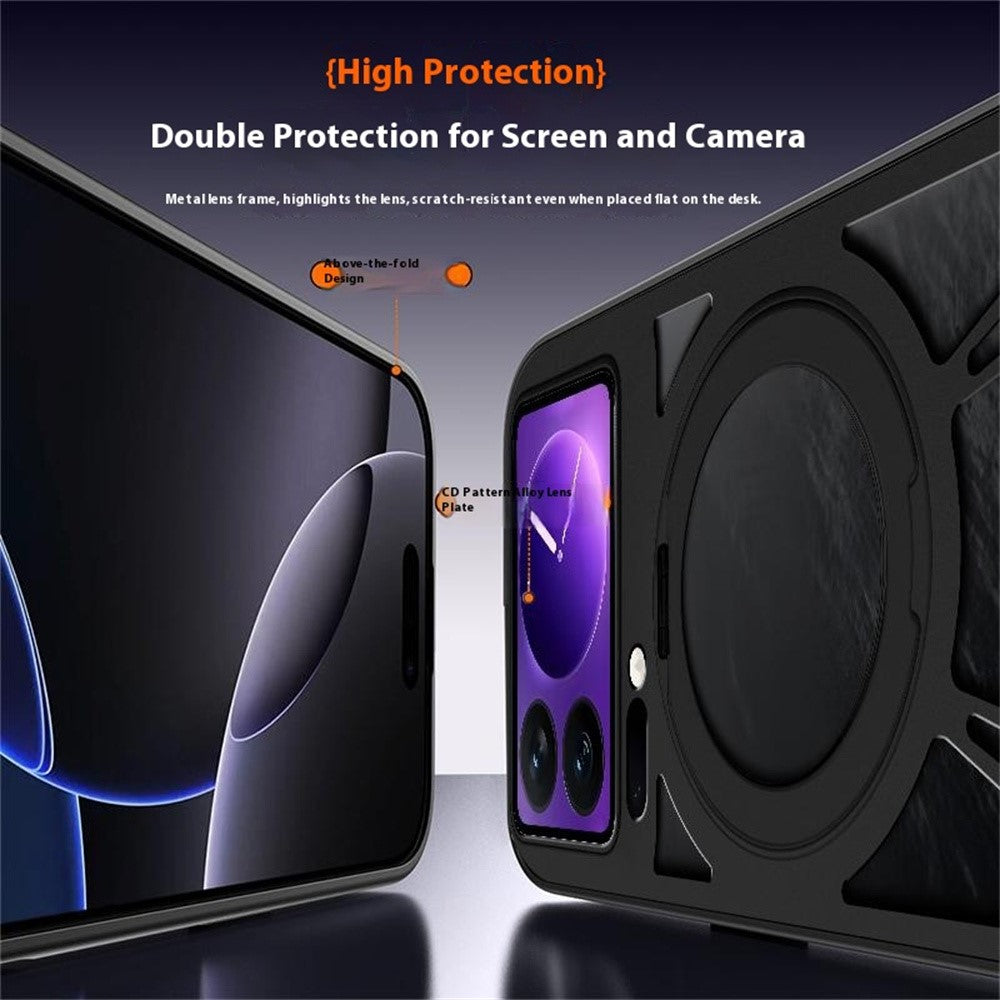 For Xiaomi 17 Pro Max Case Magnetic Kickstand Hollow Heat Dissipation Silicone + PC + Metal Bumper Phone Cover