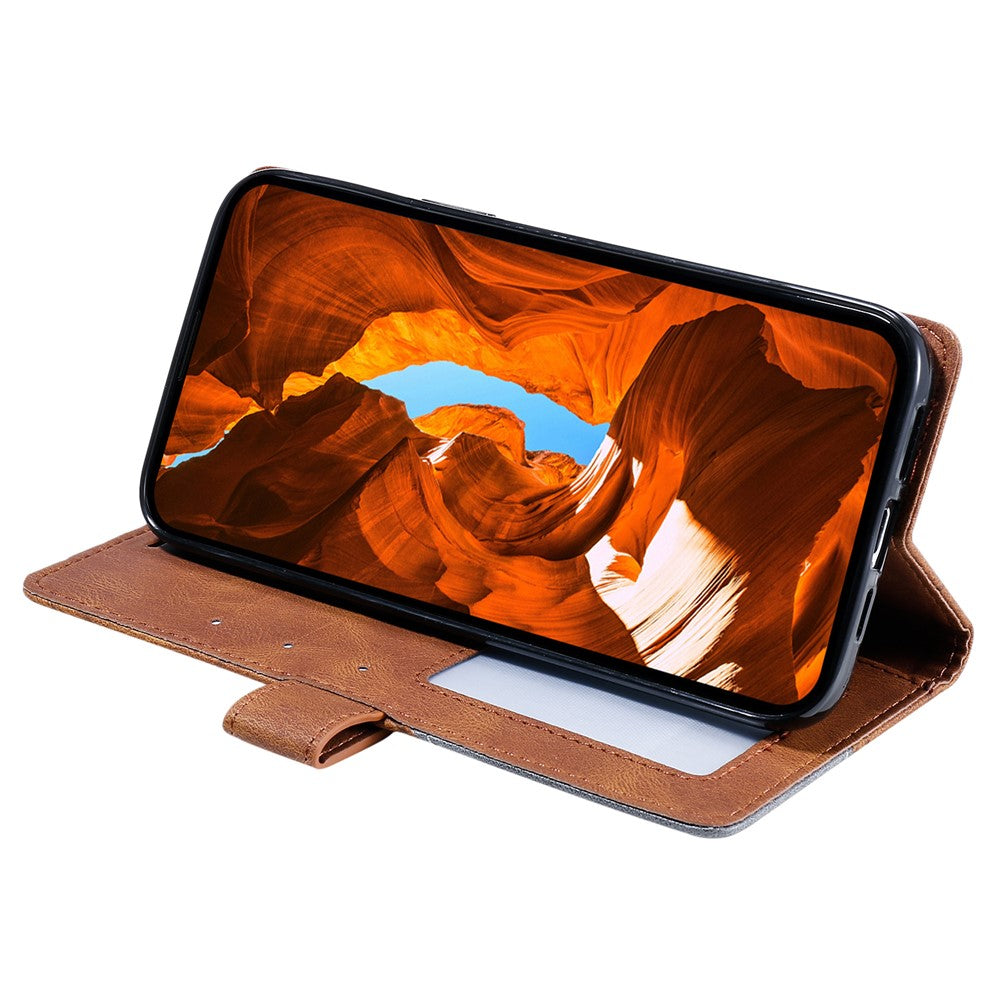 Leather Case for Honor X9c 5G / Magic7 Lite 5G / X60 Pro 5G Imprinted Lines Splicing Wallet Phone Cover