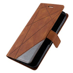 Leather Case for Honor X9c 5G / Magic7 Lite 5G / X60 Pro 5G Imprinted Lines Splicing Wallet Phone Cover