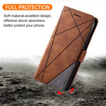 Leather Case for Honor X9c 5G / Magic7 Lite 5G / X60 Pro 5G Imprinted Lines Splicing Wallet Phone Cover