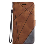 Leather Case for Honor X9c 5G / Magic7 Lite 5G / X60 Pro 5G Imprinted Lines Splicing Wallet Phone Cover