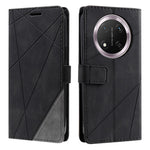 Leather Case for Honor X9c 5G / Magic7 Lite 5G / X60 Pro 5G Imprinted Lines Splicing Wallet Phone Cover
