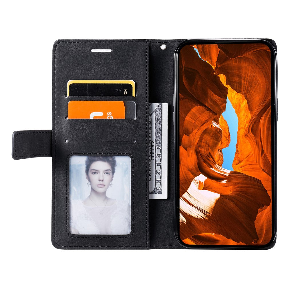 Leather Case for Xiaomi Redmi 15C 4G (EU) (173mm) / 15C 5G (EU) (173mm) / Poco C85 4G (173mm) Imprinted Lines Splicing Wallet Phone Cover