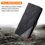 Leather Case for Xiaomi Redmi 15C 4G (EU) (173mm) / 15C 5G (EU) (173mm) / Poco C85 4G (173mm) Imprinted Lines Splicing Wallet Phone Cover