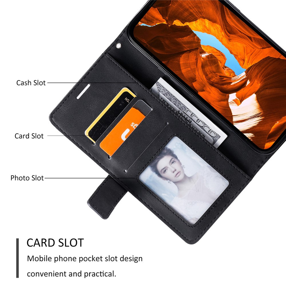 Leather Case for Xiaomi Redmi 15C 4G (EU) (173mm) / 15C 5G (EU) (173mm) / Poco C85 4G (173mm) Imprinted Lines Splicing Wallet Phone Cover