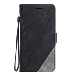 Leather Case for Xiaomi Redmi 15C 4G (EU) (173mm) / 15C 5G (EU) (173mm) / Poco C85 4G (173mm) Imprinted Lines Splicing Wallet Phone Cover