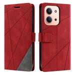 Leather Case for Xiaomi Redmi 15C 4G (EU) (173mm) / 15C 5G (EU) (173mm) / Poco C85 4G (173mm) Imprinted Lines Splicing Wallet Phone Cover