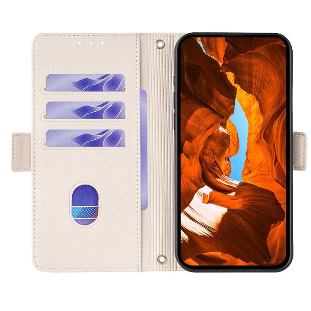 Til Samsung Galaxy A08 5G / A08 4G / A07 4G Cover RFID Blokerende Pung i PU-læder med Håndledsrem