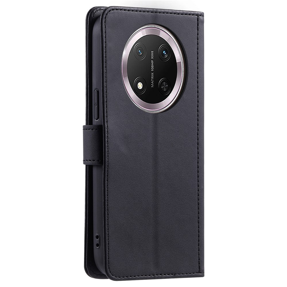 PU Leather Case for Honor X9c 5G / Magic7 Lite 5G / X60 Pro 5G Wallet Rhombus Grid Phone Cover with Shoulder Strap / Wrist Strap