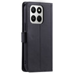 PU Leather Case for Honor 400 Smart 5G / 4G / X7d 5G / 4G Wallet Rhombus Grid Phone Cover with Shoulder Strap / Wrist Strap
