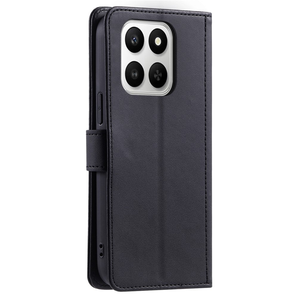 PU Leather Case for Honor 400 Smart 5G / 4G / X7d 5G / 4G Wallet Rhombus Grid Phone Cover with Shoulder Strap / Wrist Strap