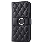 For Xiaomi Poco F7 5G / Redmi Turbo 4 Pro 5G Case Ring Buckle Wallet Stand Rhombus Crossbody Leather Mobile Cover