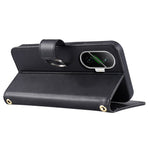 For Xiaomi Poco F7 5G / Redmi Turbo 4 Pro 5G Case Ring Buckle Wallet Stand Rhombus Crossbody Leather Mobile Cover