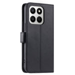 Crossbody Leather Case for Honor 400 Smart 5G / 4G / X7d 5G / 4G Ring Buckle Wallet Stand Rhombus Mobile Cover