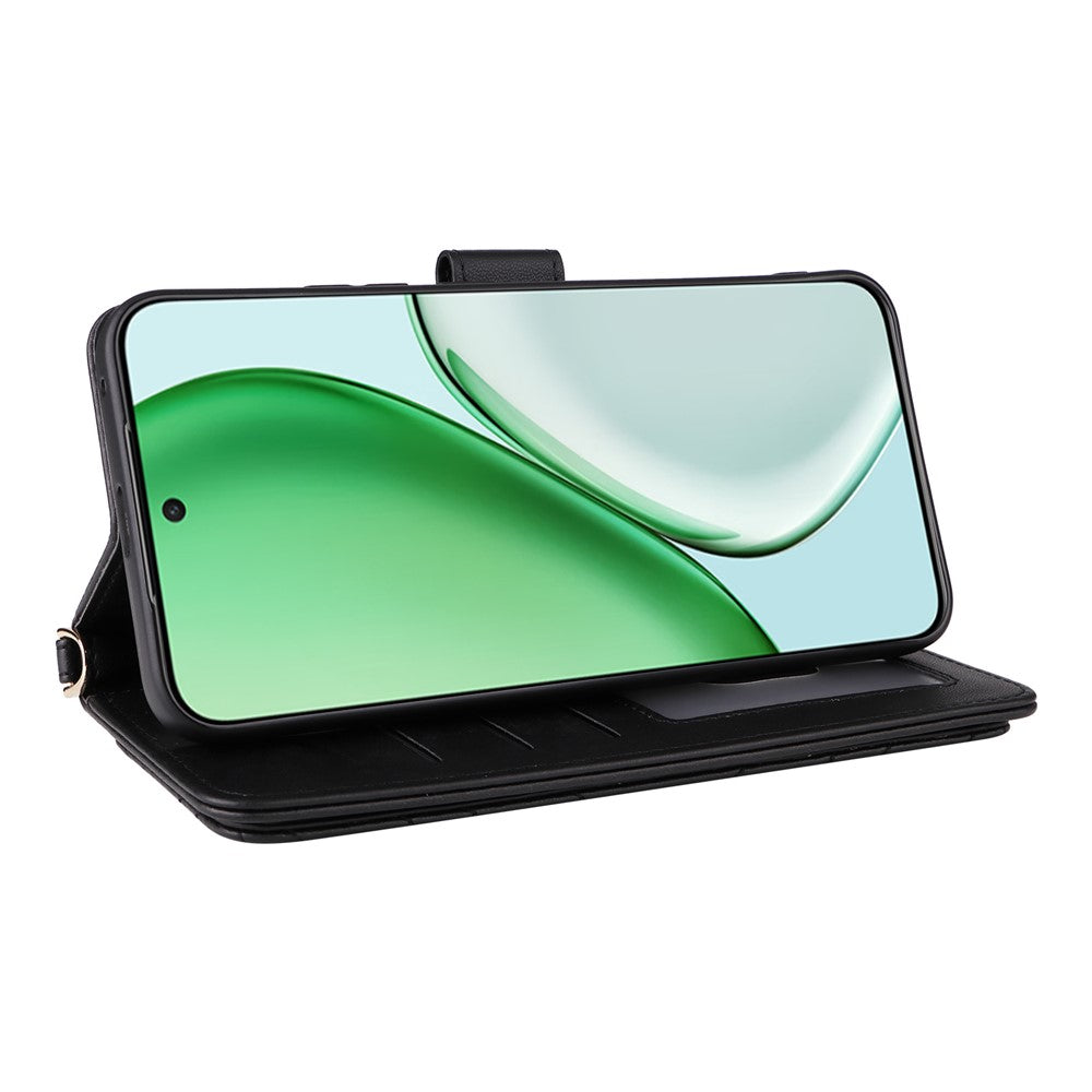 For Honor Magic8 Lite 5G / X9d 5G / X70 5G Case with Shoulder / Wrist Strap Leather Phone Cover Stand Wallet