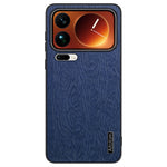 For Xiaomi 17 Pro Max Case Wood Texture PU Leather Coated PC TPU Phone Cover