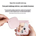 For Huawei Pocket 2 Case Makeup Mirror Hard PC Flip Phone Cover with Tempered Glass Rear Screen Film