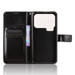 For Xiaomi 17 Pro Max PU Leather Case with Strap Crazy Horse Texture Phone Wallet Cover