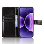 For Xiaomi 17 Pro Max PU Leather Case with Strap Crazy Horse Texture Phone Wallet Cover