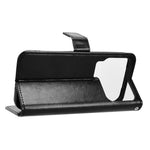 For Xiaomi 17 Pro Max PU Leather Case with Strap Crazy Horse Texture Phone Wallet Cover