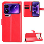 For Xiaomi 17 Pro Max PU Leather Case with Strap Crazy Horse Texture Phone Wallet Cover