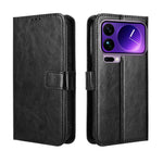 For Xiaomi 17 Pro PU Leather Case with Strap Crazy Horse Texture Phone Wallet Cover