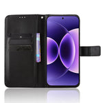 For Xiaomi 17 Pro Max Leather Wallet Case with Strap Diamond Texture Phone Cover