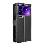 For Xiaomi 17 Pro Max Leather Wallet Case with Strap Diamond Texture Phone Cover