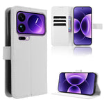 For Xiaomi 17 Pro Max Leather Wallet Case with Strap Diamond Texture Phone Cover