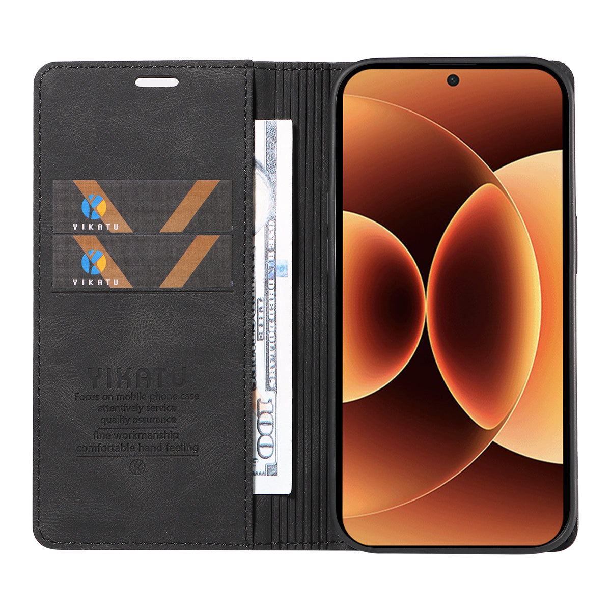 YIKATU For Xiaomi 17 Pro Max Leather Cover  YK-004 Skin-Touch Wallet Phone Cases