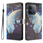 Xiaomi Redmi 15C 5G (EU) (173mm) / Xiaomi Redmi 15C 4G (EU) (173mm) fodral Mönstertryck PU-läder Plånboksfodral med handledsrem