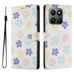 Honor X7d 4G / Honor 400 Smart 4G / Honor X7d 5G / Honor 400 Smart 5G Cover med mønsterprint, PU-læderpung og håndledsrem