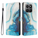 Honor X7d 4G / Honor 400 Smart 4G / Honor X7d 5G / Honor 400 Smart 5G Cover med mønsterprint, PU-læderpung og håndledsrem