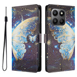 Honor X7d 4G / Honor 400 Smart 4G / Honor X7d 5G / Honor 400 Smart 5G Cover med Mønsterprint i PU-læder med Håndledsrem