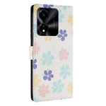 For Honor X5c Plus 4G Case Pattern Print PU Leather Wallet Phone Cover with Wrist Strap