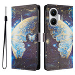 For Xiaomi Redmi Turbo 4 Pro 5G / Xiaomi Poco F7 5G Case Pattern Print PU Leather Wallet Phone Cover with Wrist Strap